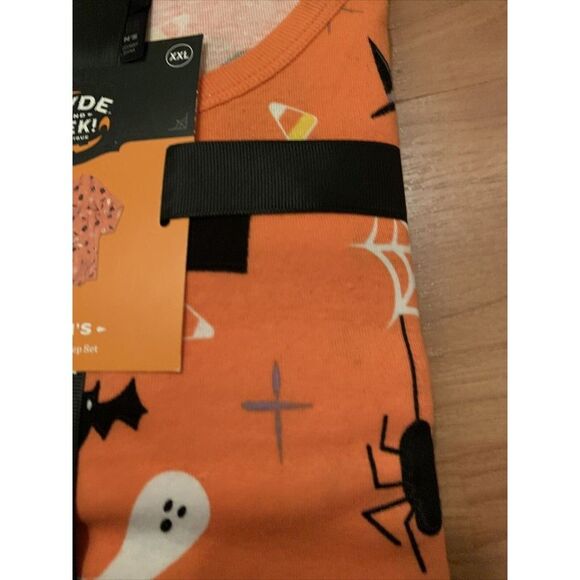 2pc Halloween Hyde and EEK Women's 2pc Pajama Set Orange Black Choose Your Size - Picture 11 of 16